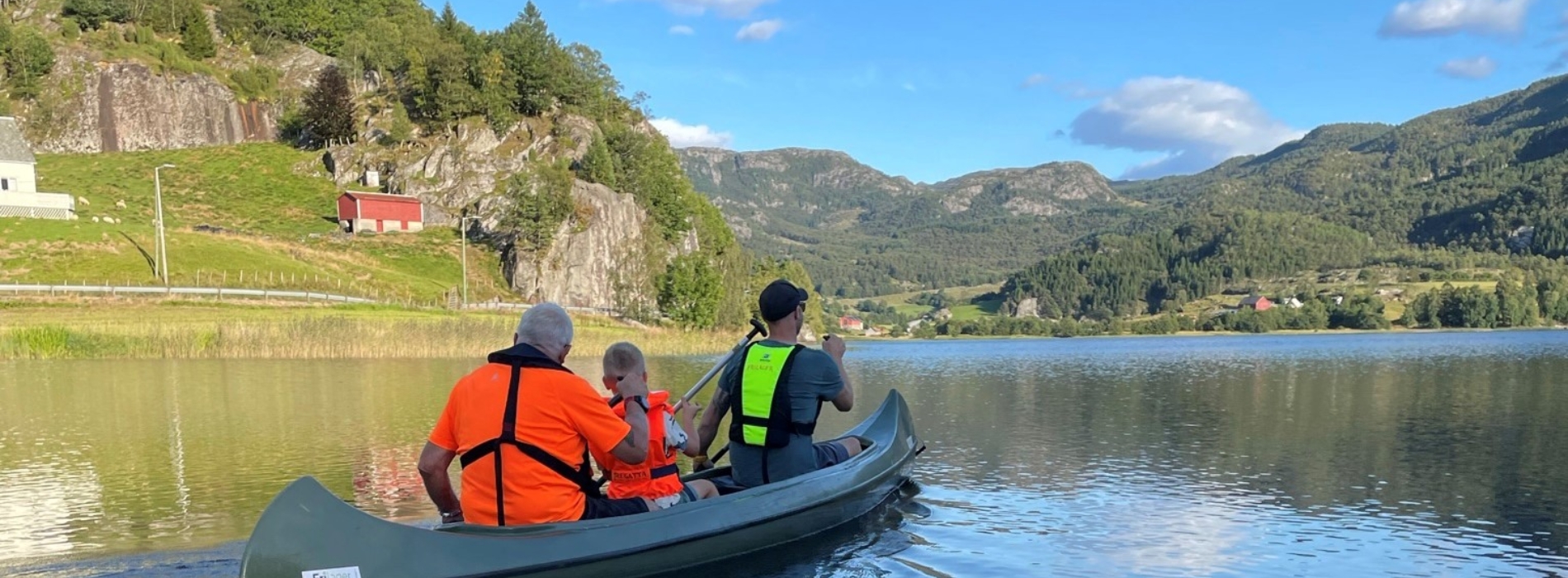 Kanotur Steinslandsvatnet avlangt